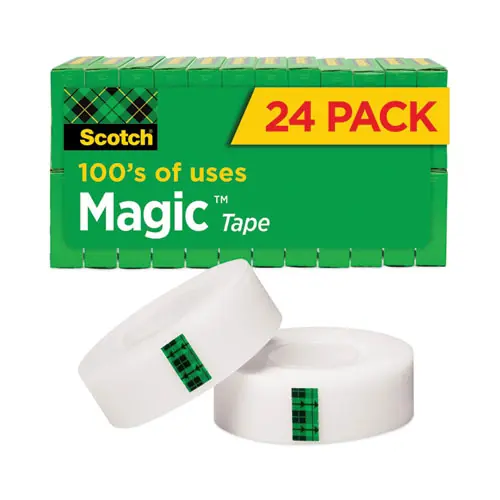 Scotch® Magic Tape Value Pack, 1" Core, 0.75" x 83.33 ft, Clear, 24/Pack