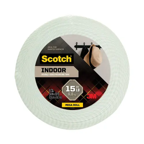 Scotch® Permanent High-Density Foam Mounting Tape, White, 0.75" x 38 yds, Holds Up to 2 lbs