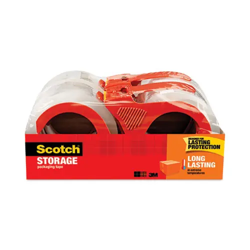 Scotch® Storage Tape with Dispenser, Clear, 1.88" x 38.2 yds, 4 Pack