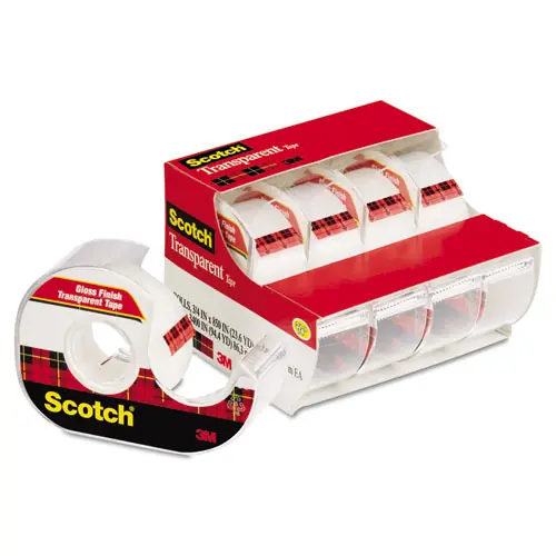 Scotch® Transparent Tape In Handheld Dispenser, 4/Pack