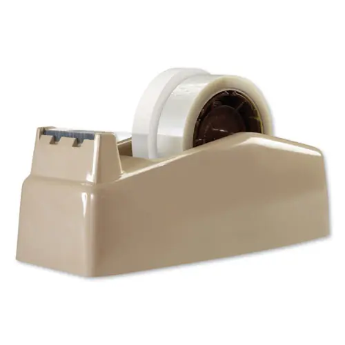 Scotch® Two-Roll Desktop Tape Dispenser, 3" Core, Beige, High-Impact Plastic