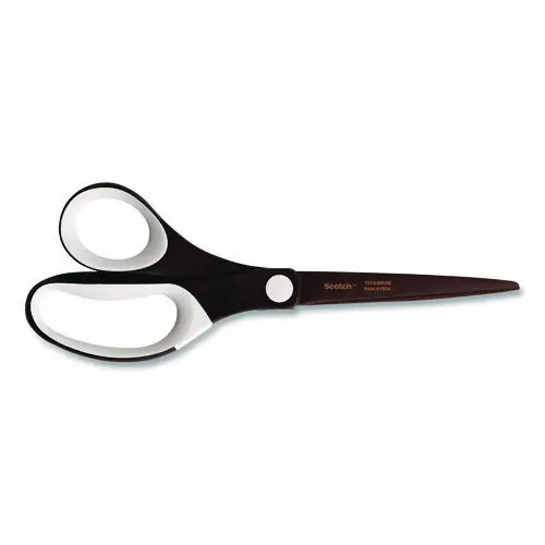 Scotch™ Ultra Edge Titanium Standard Scissors, 8" Long, Black/White