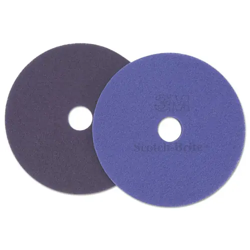 Scotch-Brite™ Diamond Floor Pads, 17" Diameter, Purple, 5/Carton