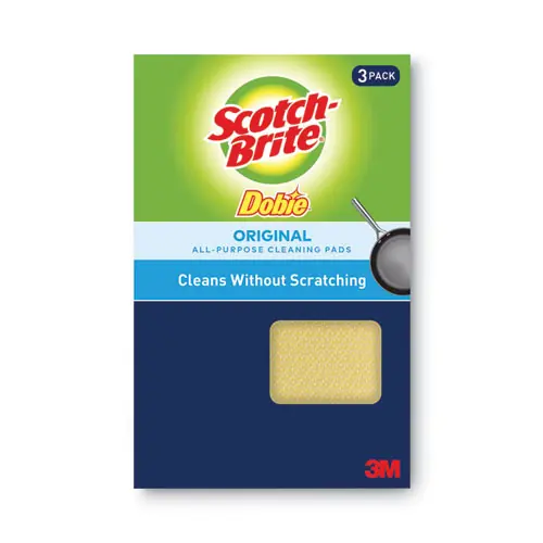Scotch-Brite® Dobie All-Purpose Cleaning Pad, Yellow, 3/Pack