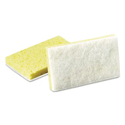 Scotch-Brite™ PROFESSIONAL Light-Duty Scrubbing Sponge #63, Yellow/White, 20/Carton