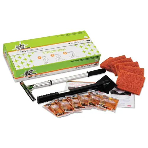 Scotch-Brite™ PROFESSIONAL Quick Clean Griddle Cleaning System Starter Kit, Orange
