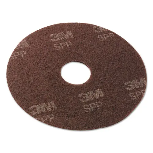 Scotch-Brite™ Surface Prep Floor Pads, 14" Diameter, Brown, 10/Carton