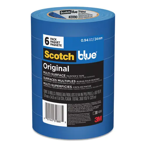 ScotchBlue™ Original Multi-Surface Painter's Tape, 0.94" x 60 yds, Blue, 6/Pack