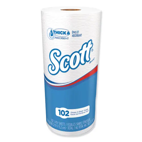 Scott® Choose-A-Sheet Mega Kitchen Roll Paper Towels, 1-Ply, White, 24 Rolls/Carton