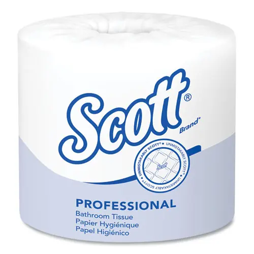 Scott® Essential Standard Roll Bathroom Tissue, Septic Safe, 1-Ply, White, 1,210 Sheets/Roll, 80 Rolls/Carton