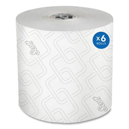 Scott® Pro Hard Roll Paper Towels with Elevated Scott Design for Scott Pro Dispenser, Gray Core, 1-Ply, 1,150 ft, 6 Rolls/Carton