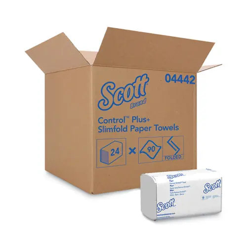 Scott® Slimfold Towels, 1-Ply, 7.5 x 11.6, White, 90/Pack, 24 Packs/Carton