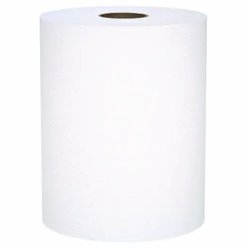Scott® Universal 100% Recycled Fiber Hard Roll Paper Towels, 1-Ply, 8" x 800 ft, White, 6 Rolls/Carton