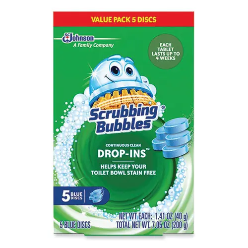 Scrubbing Bubbles® Drop-Ins Toilet Cleaning Tablets, 1.41 oz, 5 Tablets/Pack