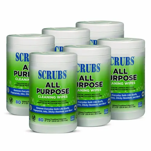 SCRUBS® All Purpose Cleaning Wipes, Citrus Scent, 80 Wipes/Canister, 6 Canisters/Carton
