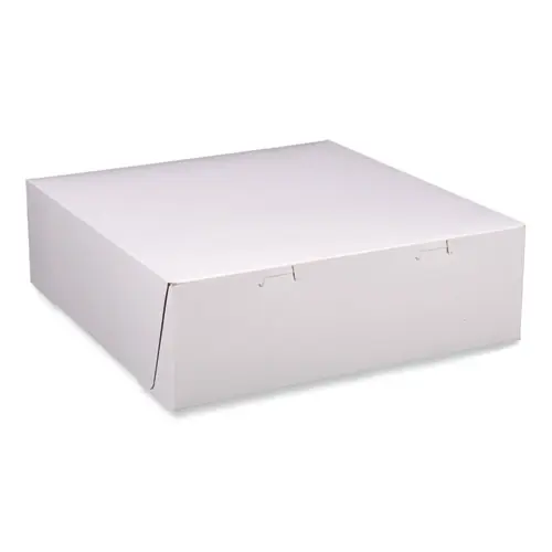 SCT® Bakery Boxes, Standard, 12 x 12 x 4, White, Paper, 100/Carton