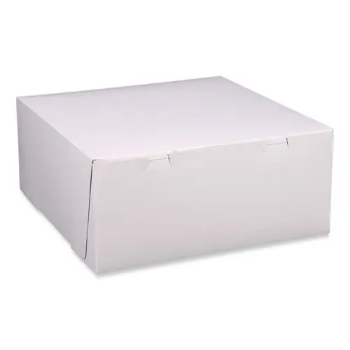 SCT® Bakery Boxes, 12 x 12 x 5, White, Paper, 100/Carton