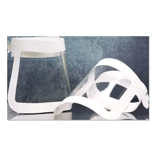 SCT® Face Shield, Clear/White, One Size Fits All, 225/Carton
