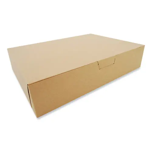 SCT® Kraft One-Piece Non-Window Bakery Boxes, 19 x 14 x 4, Brown, Paper, 50/Carton