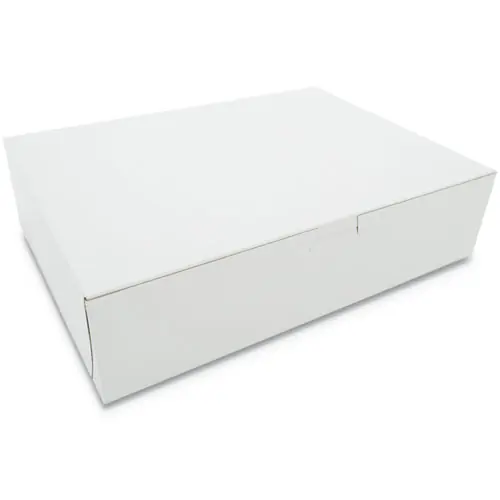 SCT® White One-Piece Non-Window Bakery Boxes, 12 x 9 x 3, White, Paper, 200/Carton