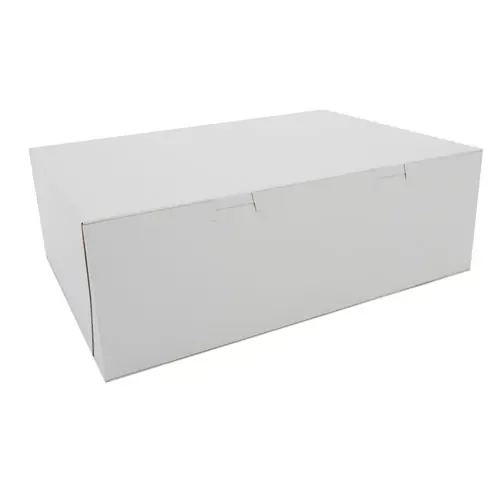 SCT® White One-Piece Non-Window Bakery Boxes, 15 x 11 x 5, White, Paper (100/Carton)