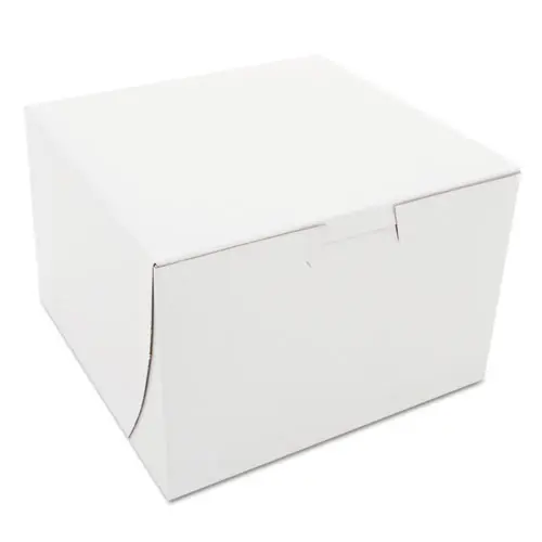 SCT® White One-Piece Non-Window Bakery Boxes, 6 x 6 x 4, White, Paper, 250/Bundle