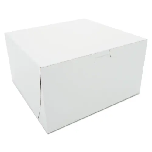 SCT® White One-Piece Non-Window Bakery Boxes, White, Paper, 100/Carton