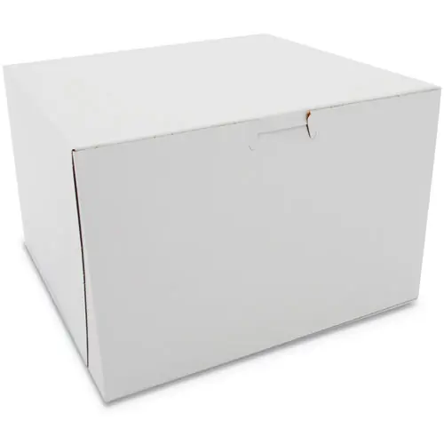 SCT® White One-Piece Non-Window Bakery Boxes, White, Paper, 100/Carton