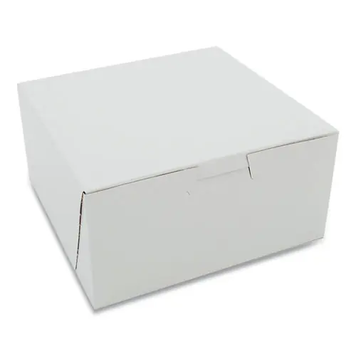 SCT® White One-Piece Non-Window Bakery Boxes, 3 x 6 x 6, White, Paper, 250/Carton