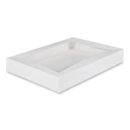 SCT® Window Flag Design Pie Boxes, 16 x 12 x 2.25, White, Paper, 100/Carton