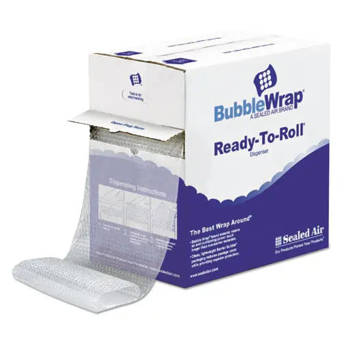 Sealed Air Bubble Wrap Cushioning Material in Dispenser Box, 0.19" Thick, 12" x 175 ft
