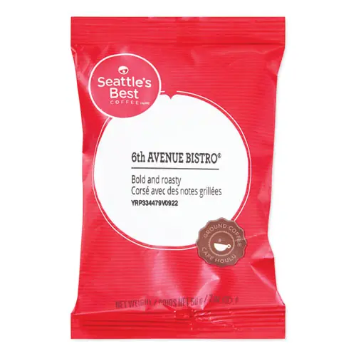 Seattle's Best™ Premeasured Coffee Packs, 6th Avenue Bistro, 2 oz Packet, 18/Box