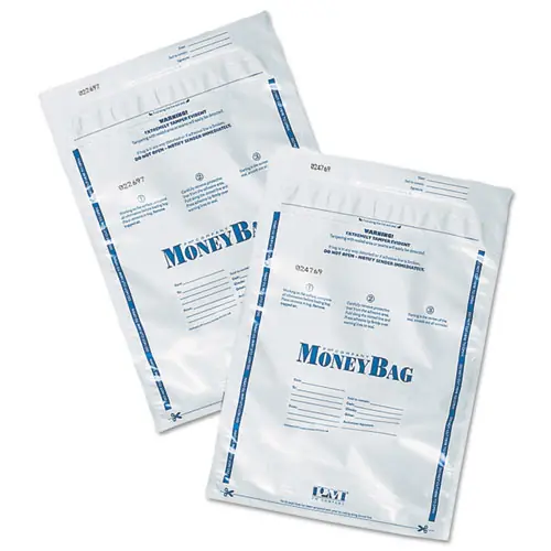 SecurIT® Tamper-Evident Deposit Bag, 9" x 12", White, 100/Pack