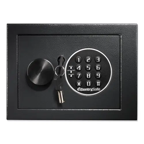 Sentry® Safe Electronic Security Safe, 0.14 cu ft, Black