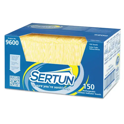 Sertun™ Color-Changing Rechargeable Sanitizer Towels, 150/Carton