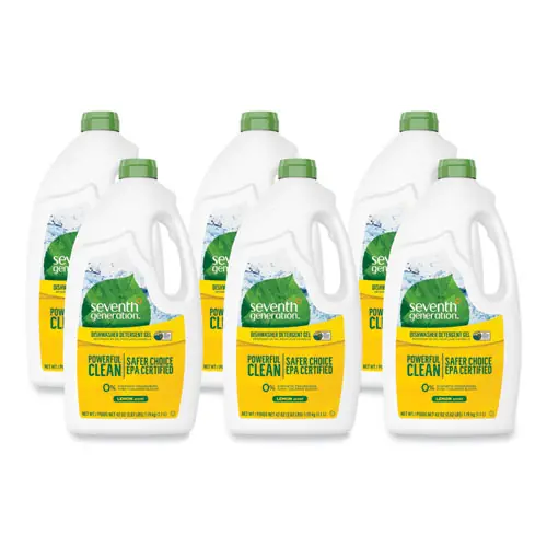Seventh Generation® Natural Automatic Dishwasher Gel, Lemon, 42 oz Bottle, 6/Carton
