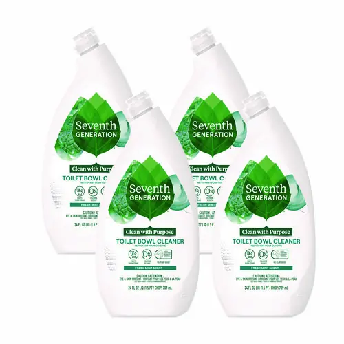 Seventh Generation® Toilet Bowl Cleaner, Fresh Mint Scent, 24 oz Bottle, 4/Carton