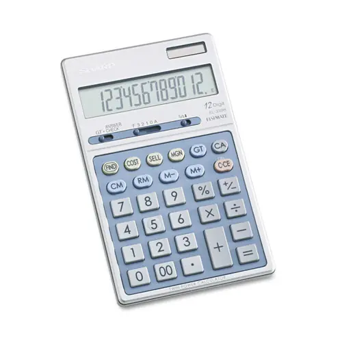 Sharp® EL339HB Executive Portable Desktop/Handheld Calculator, 12-Digit LCD