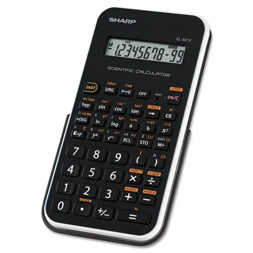 Sharp® EL-501XBWH Scientific Calculator, 10-Digit LCD