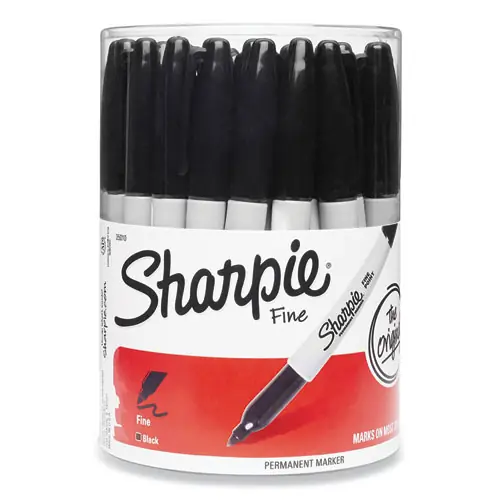 Sharpie® Fine Tip Permanent Marker, Black, 36/Pack