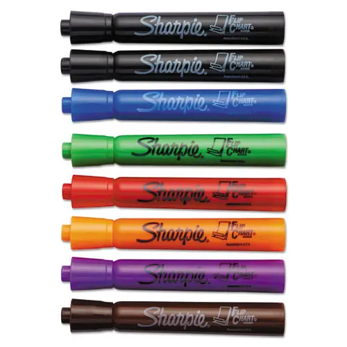 Sharpie® Flip Chart Marker, Broad Bullet Tip, Assorted Colors, 8/Set