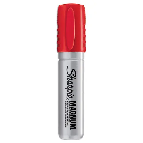 Sharpie® Magnum Permanent Marker, Broad Chisel Tip, Red