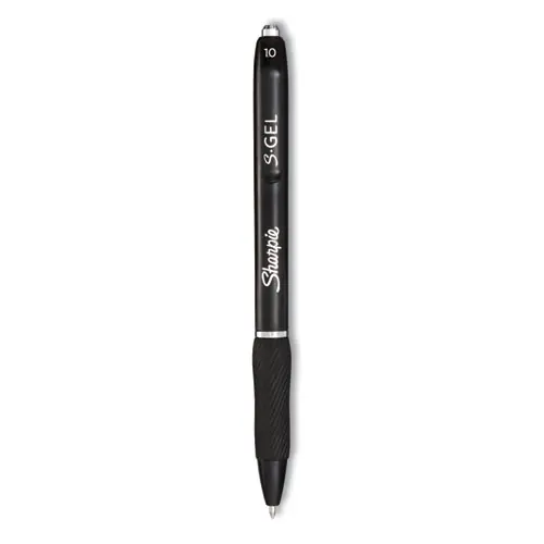 Sharpie® S-Gel™ High-Performance Gel Pen, Retractable, Bold 1 mm, Black Ink, Black Barrel, 36/Pack