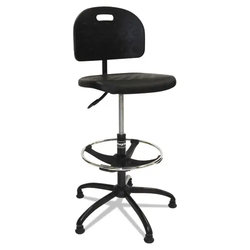 ShopSol™ Workbench Shop Chair, Supports Up to 250 lb, 22" to 32" Seat Height, Black