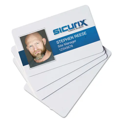 SICURIX® Blank ID Card, White, 100/Pack