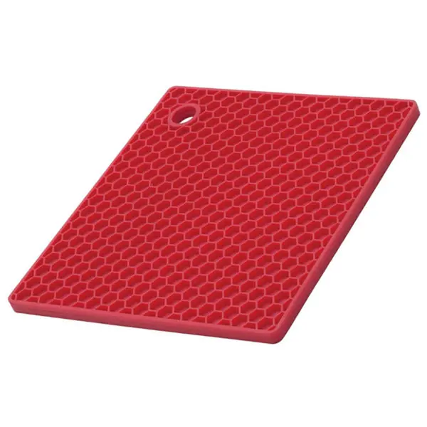 Silicone Trivet, Red – 7 Inch Square