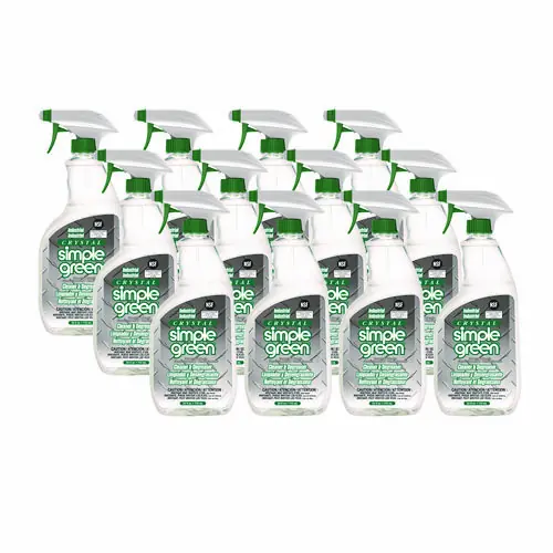 Simple Green® Crystal Industrial Cleaner/Degreaser, 24 oz Spray Bottle, 12/Carton