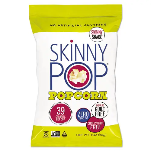 SkinnyPop® Popcorn, Original, 1 oz Bags, 12/Carton