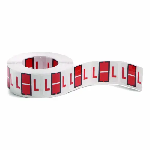 Smead A-Z Color-Coded End Tab Filing Labels, L, 1 x 1.25, White, 500/Roll