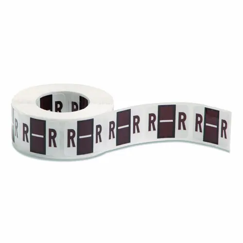 Smead A-Z Color-Coded End Tab Filing Labels, R, 500/Roll